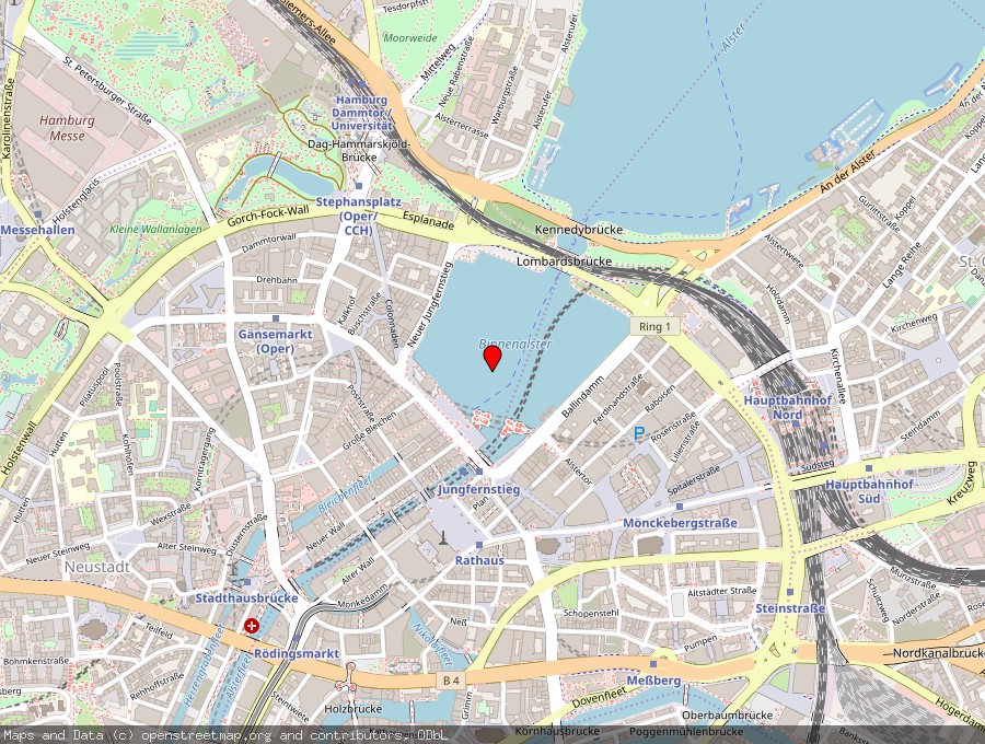 Landkarte von Hamburg