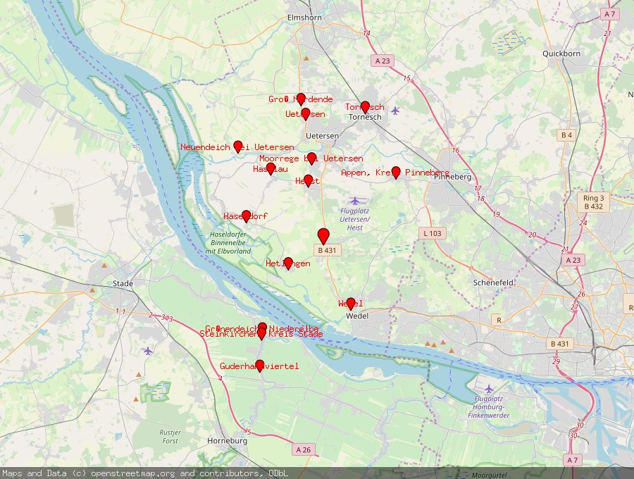 Landkarte von Holm, Kreis Pinneberg